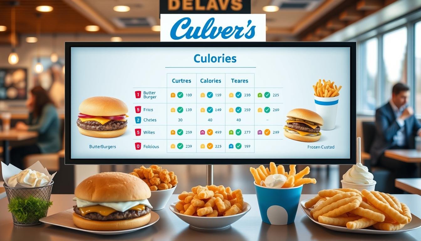 culver's menu calories