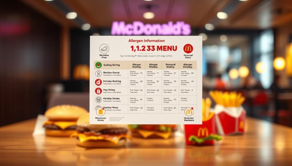 mcdonald's allergen information