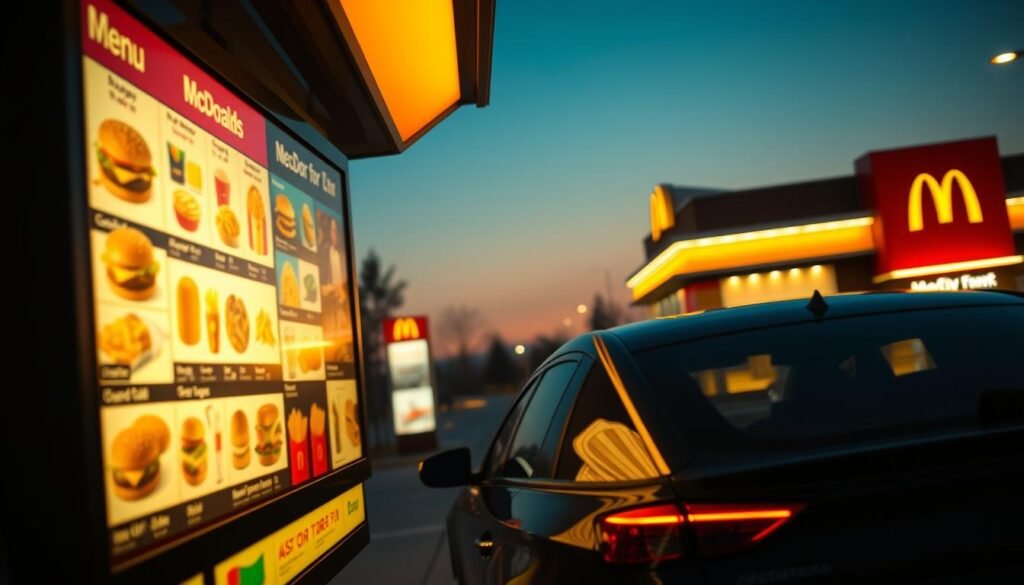 mcdonald's drive thru menu