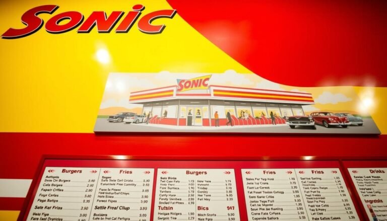 sonic drive in menu