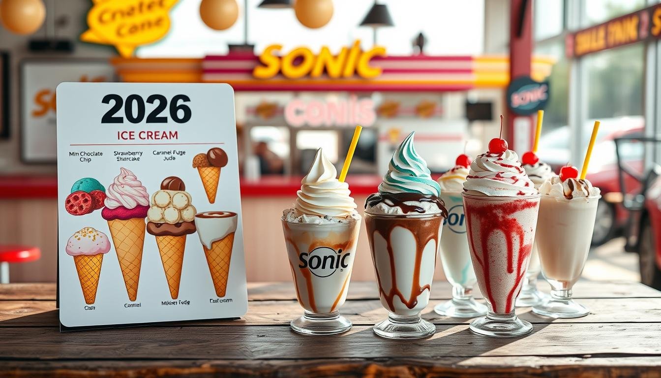 sonic ice cream menu