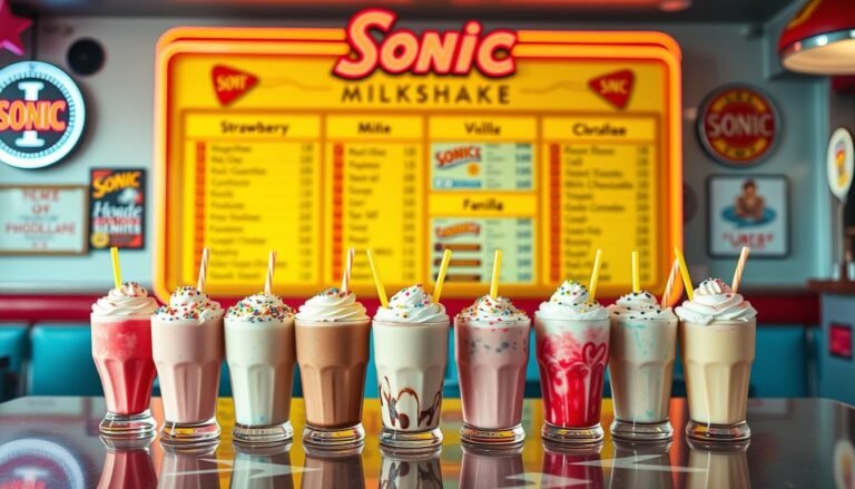 sonic milkshake menu