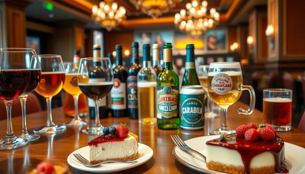 wine and beer Cheesecake Factory